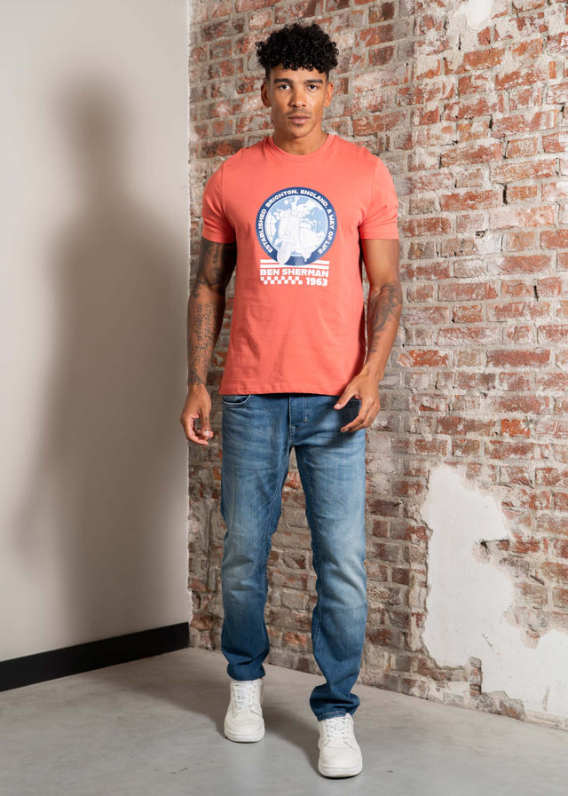 Ben Sherman T-shirts World scooter - cerise