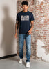 Weekend Offender T-shirts Shevchenko - navy mid house check