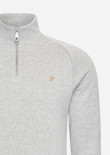 Farah Truien  Sweatshirt jim 1/4 zip - light grey marl