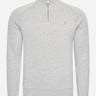 Farah Truien Sweatshirt jim 1/4 zip - light grey marl