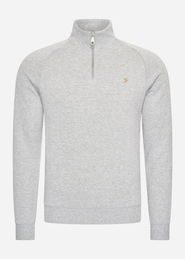 Farah Truien  Sweatshirt jim 1/4 zip - light grey marl