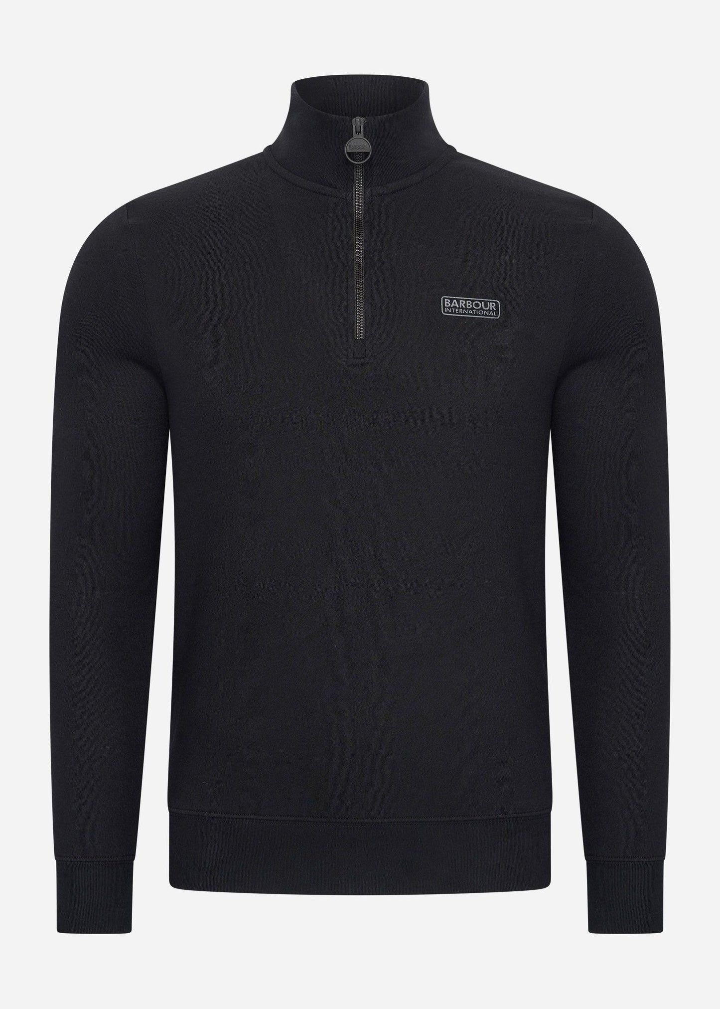 Barbour International Truien Essential half zip sweat - black pewter