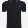 Fred Perry Polo's Twin tipped fred perry shirt - black lghsmok ocea