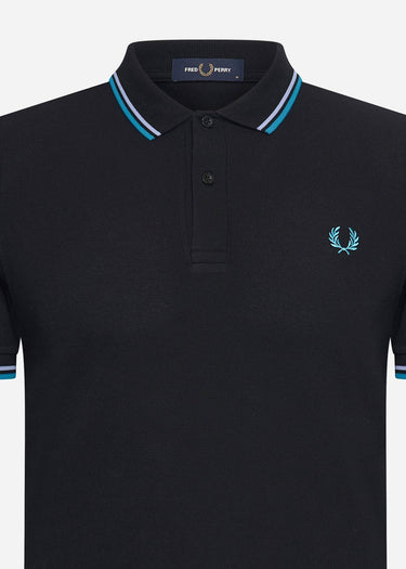 Fred Perry Polo's Twin tipped fred perry shirt - black lghsmok ocea
