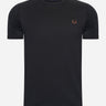 Fred Perry T-shirts Ringer t-shirt - black whisky brown