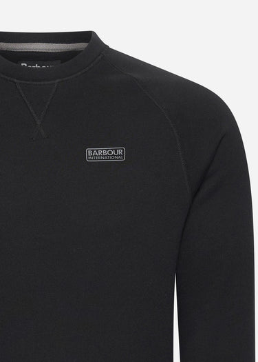 Barbour International Truien  Essential crew neck sweat - black pewter