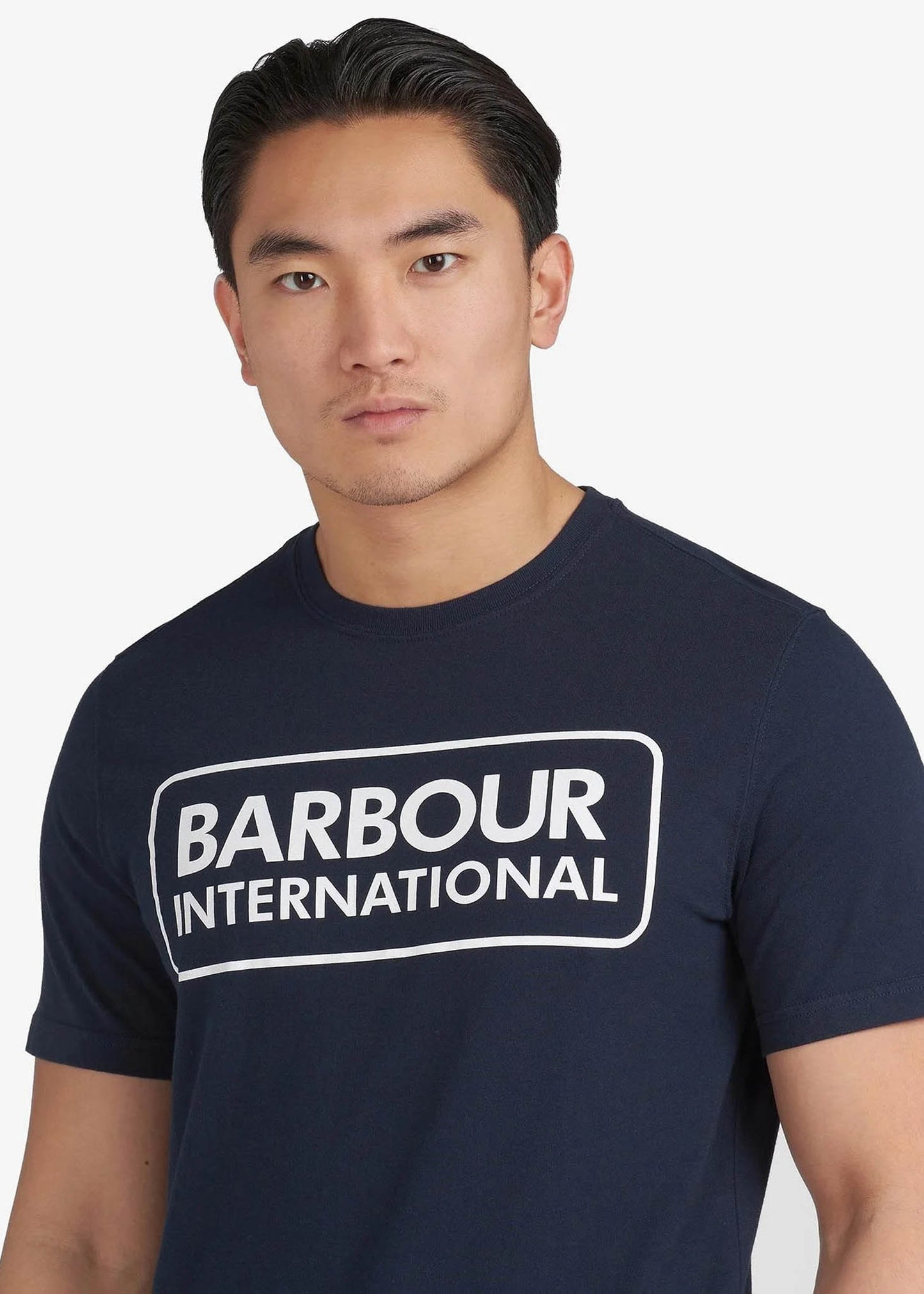 Barbour International T-shirts Essential large logo tee - international navy