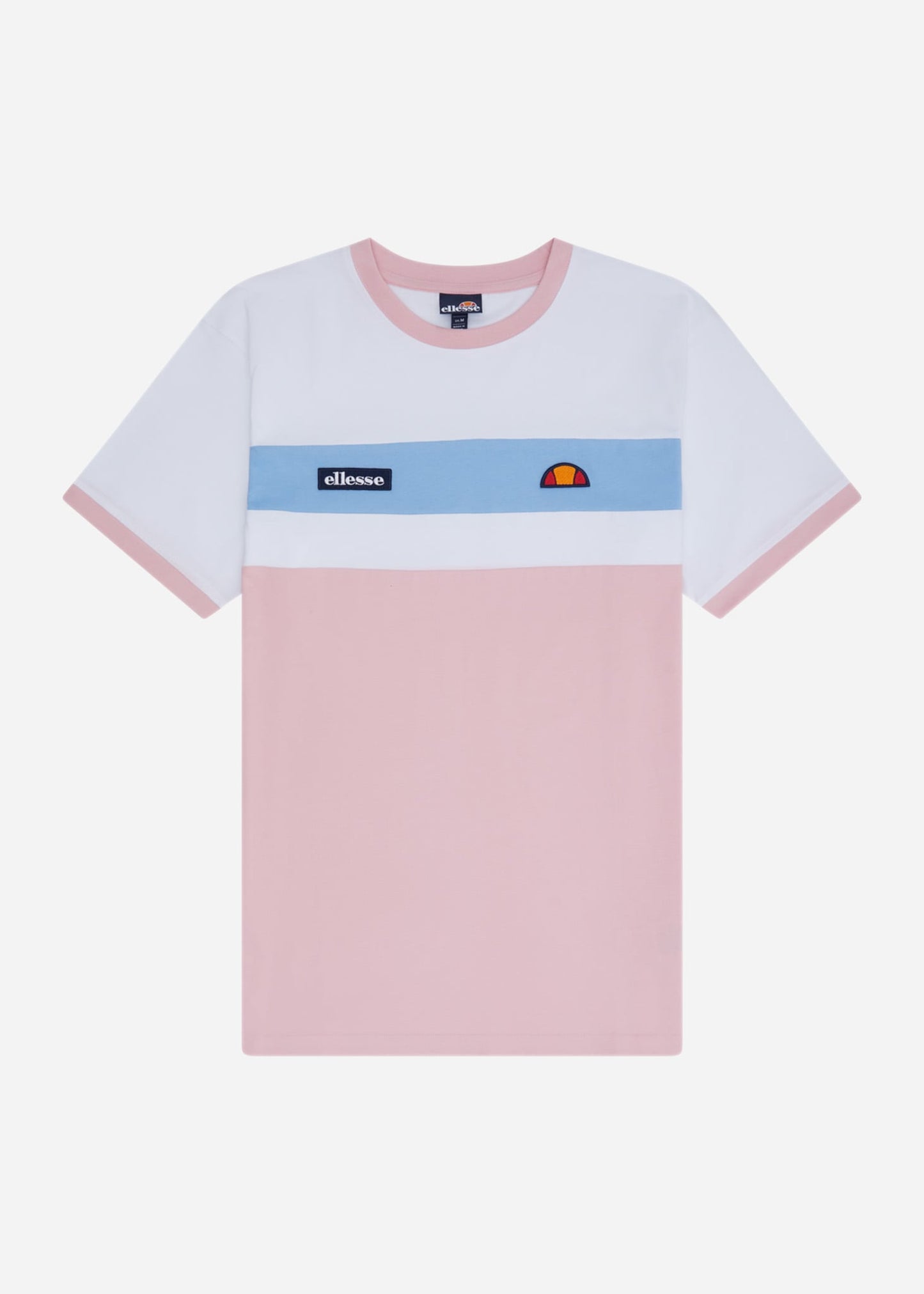 Ellesse T-shirts Blockadi tee - white light pink light blue
