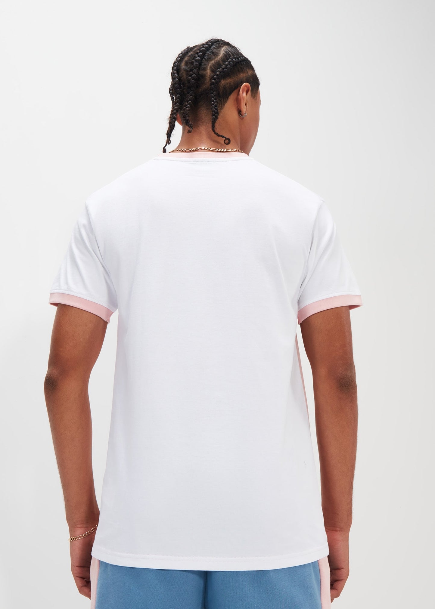 Ellesse T-shirts Blockadi tee - white light pink light blue
