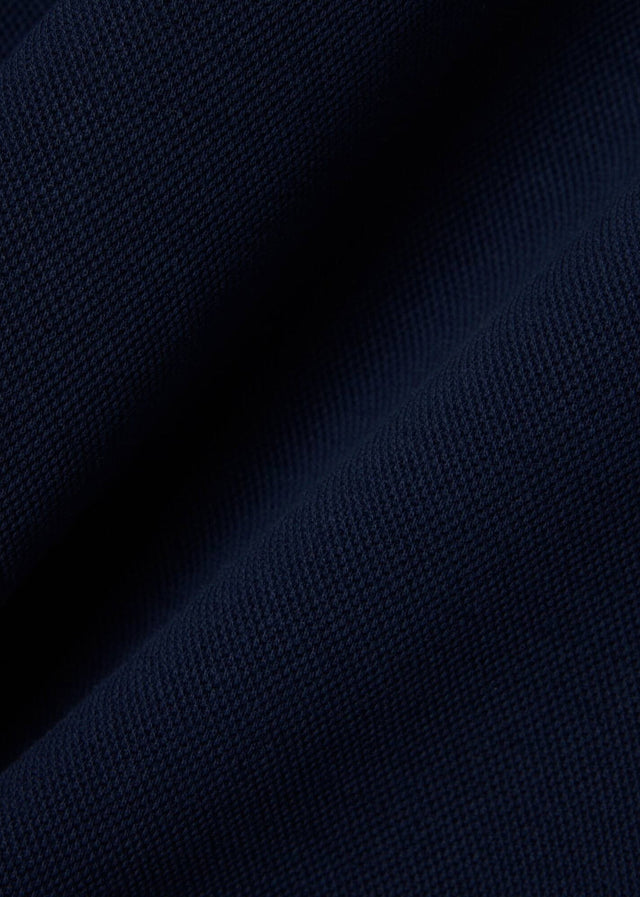 Lacoste Truien Polo collar double face pique sweatshirt - navy blue