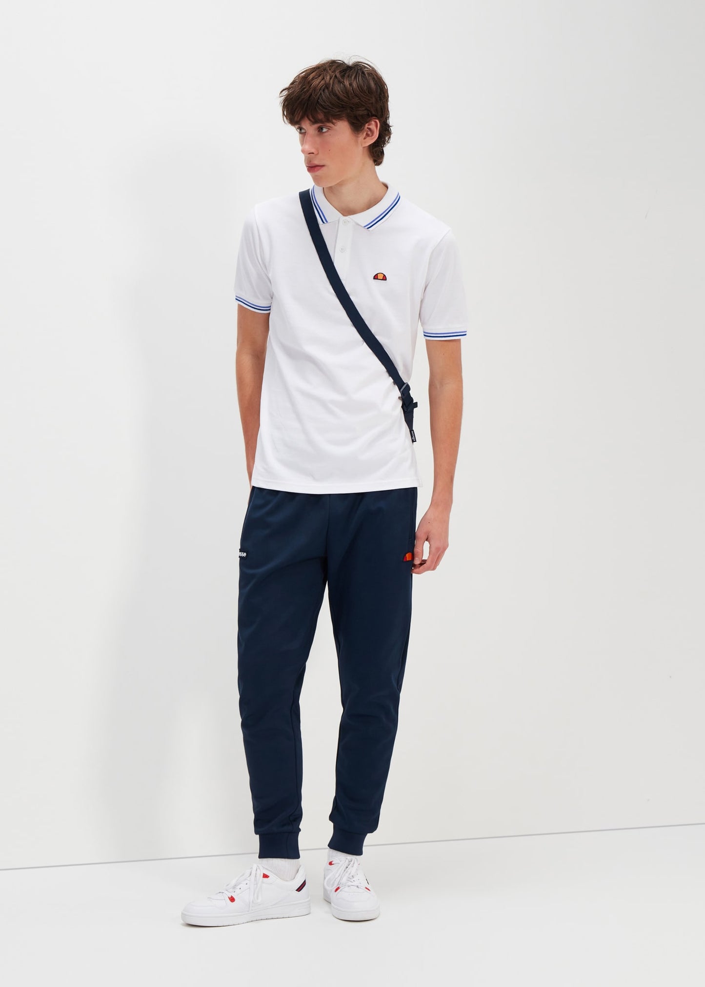 Ellesse Polo's Rooks polo - white light blue dark blue