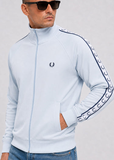 Tape track jacket - dusky blue