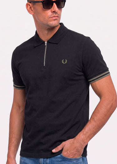 Fred Perry Polo's Bold tipped polo shirt - black