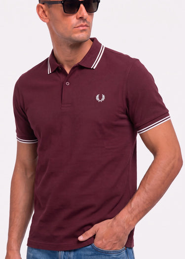 Fred Perry Polo's Twin tipped polo - oxblood