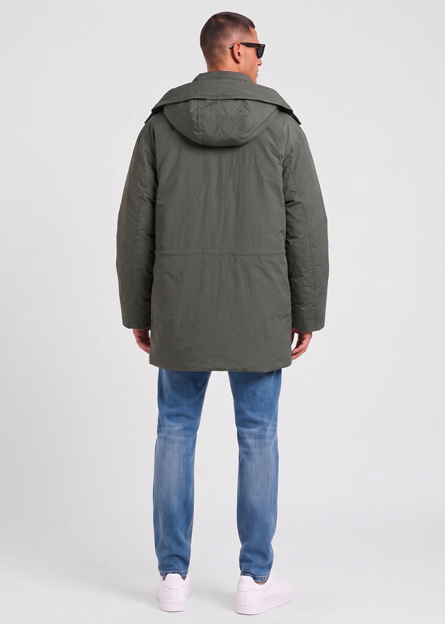 Fred Perry Jassen Padded patch pocket parka - field green