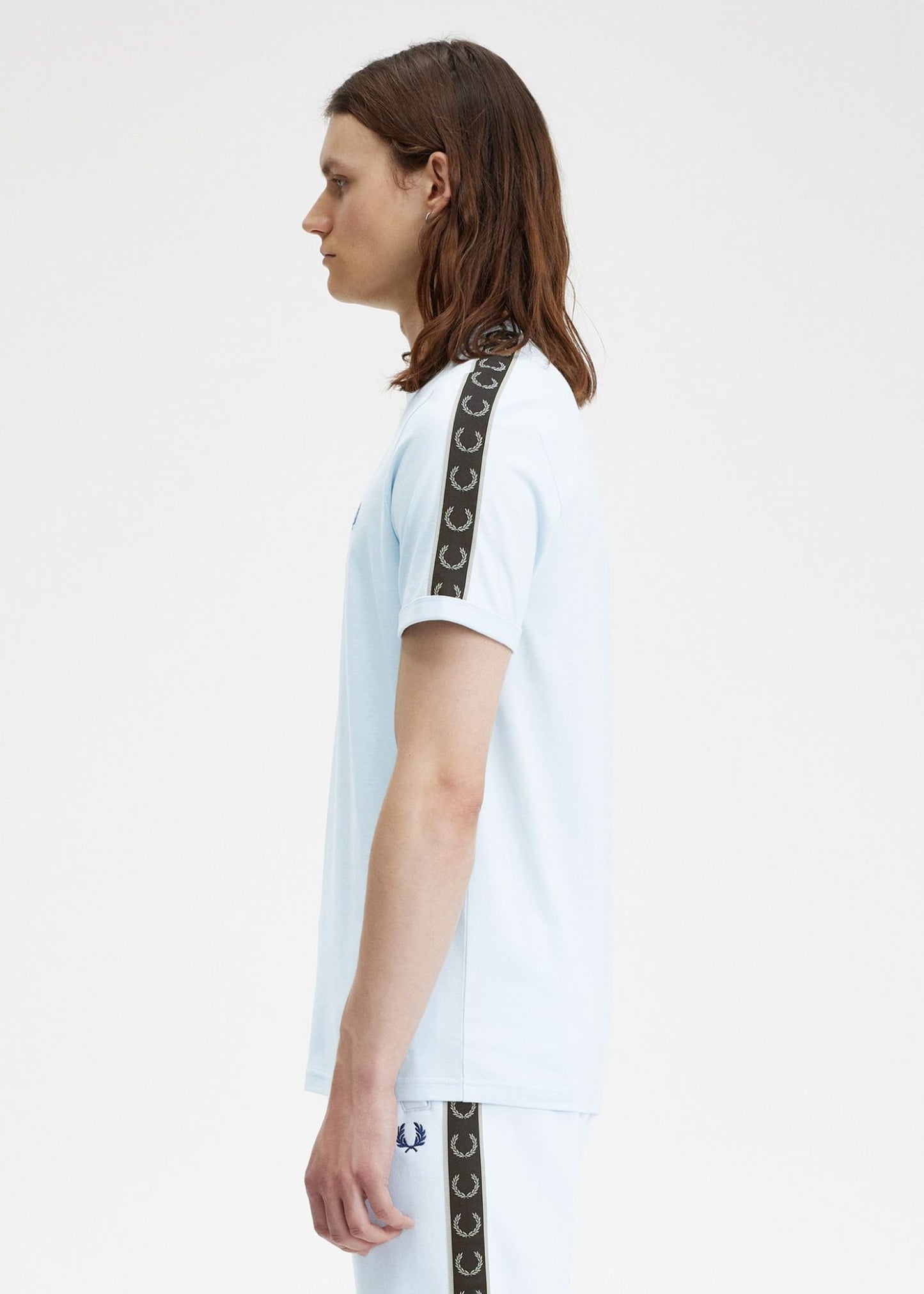 Fred Perry T-shirts Contrast tape ringer t-shirt - lightice wrmgrey