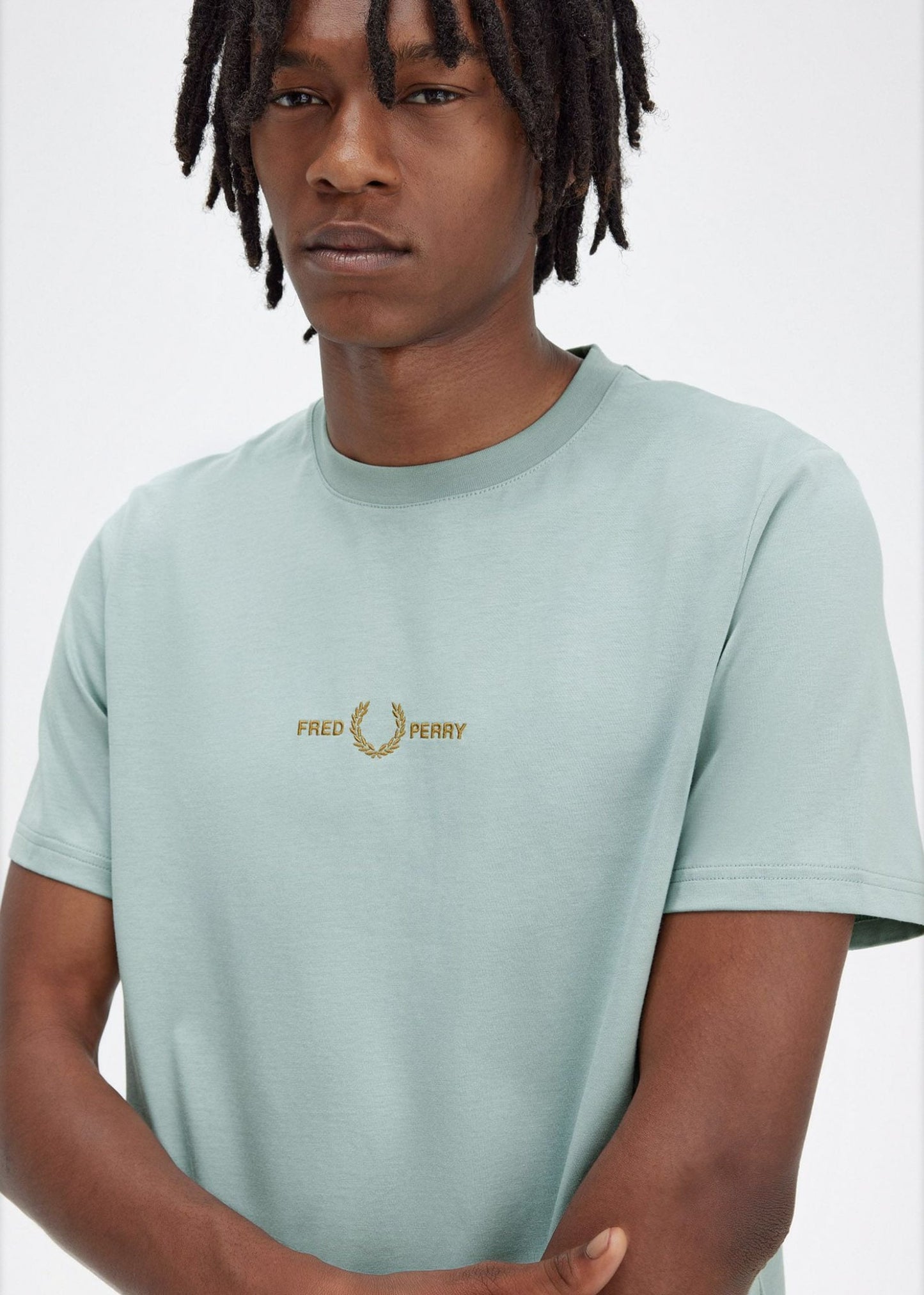 Fred Perry T-shirts Embroidered t-shirt - silver blue