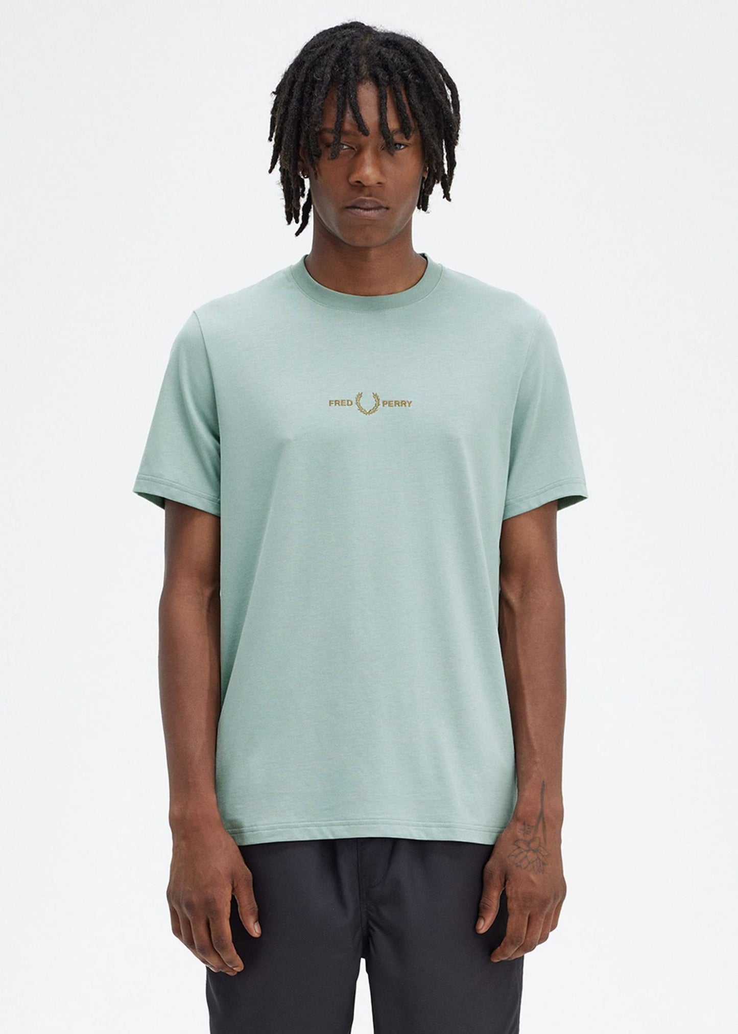 Fred Perry T-shirts Embroidered t-shirt - silver blue