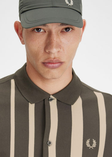 Fred Perry Longsleeve Polo's  Gradient stripe ls polo shirt - field green