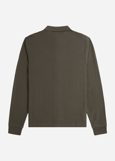 Fred Perry Longsleeve Polo's  Gradient stripe ls polo shirt - field green