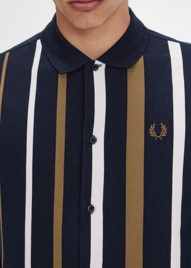 Fred Perry Longsleeve Polo's  Gradient stripe ls polo shirt - navy