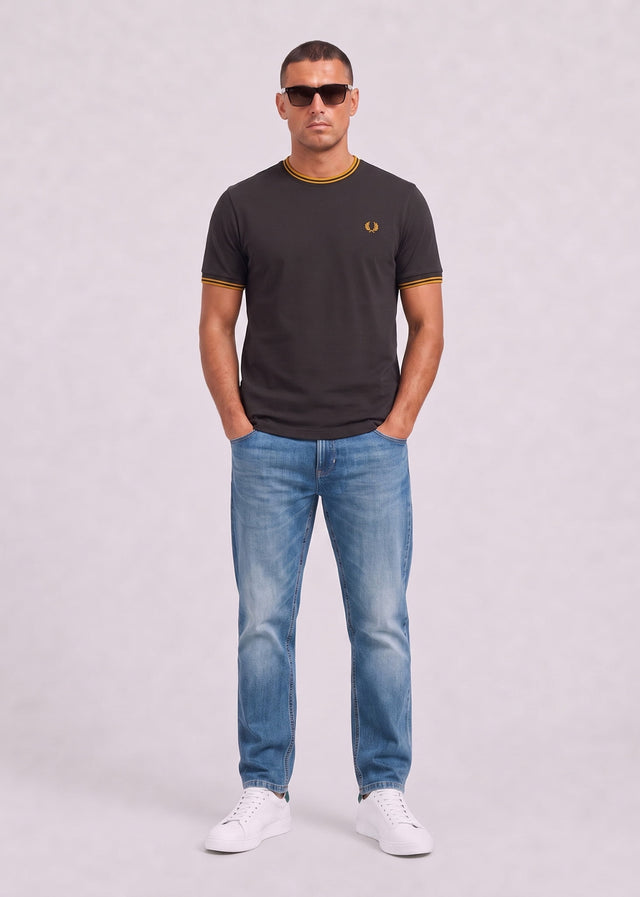 Fred Perry T-shirts Twin tipped t-shirt - anchor grey golden