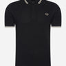Fred Perry Polo's Twin tipped fred perry shirt - blk snwhi wrmgry