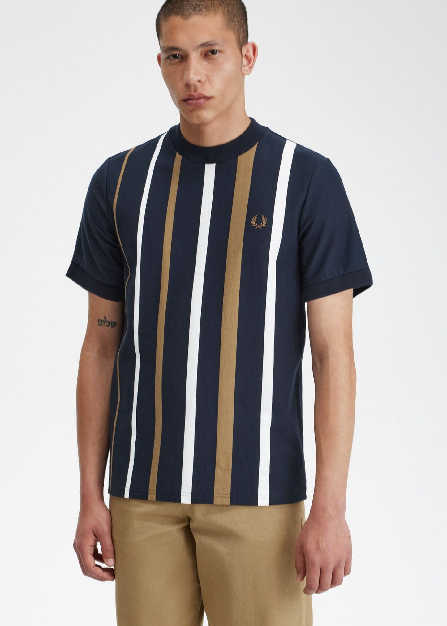 Fred Perry T-shirts Gradient stripe t-shirt - navy