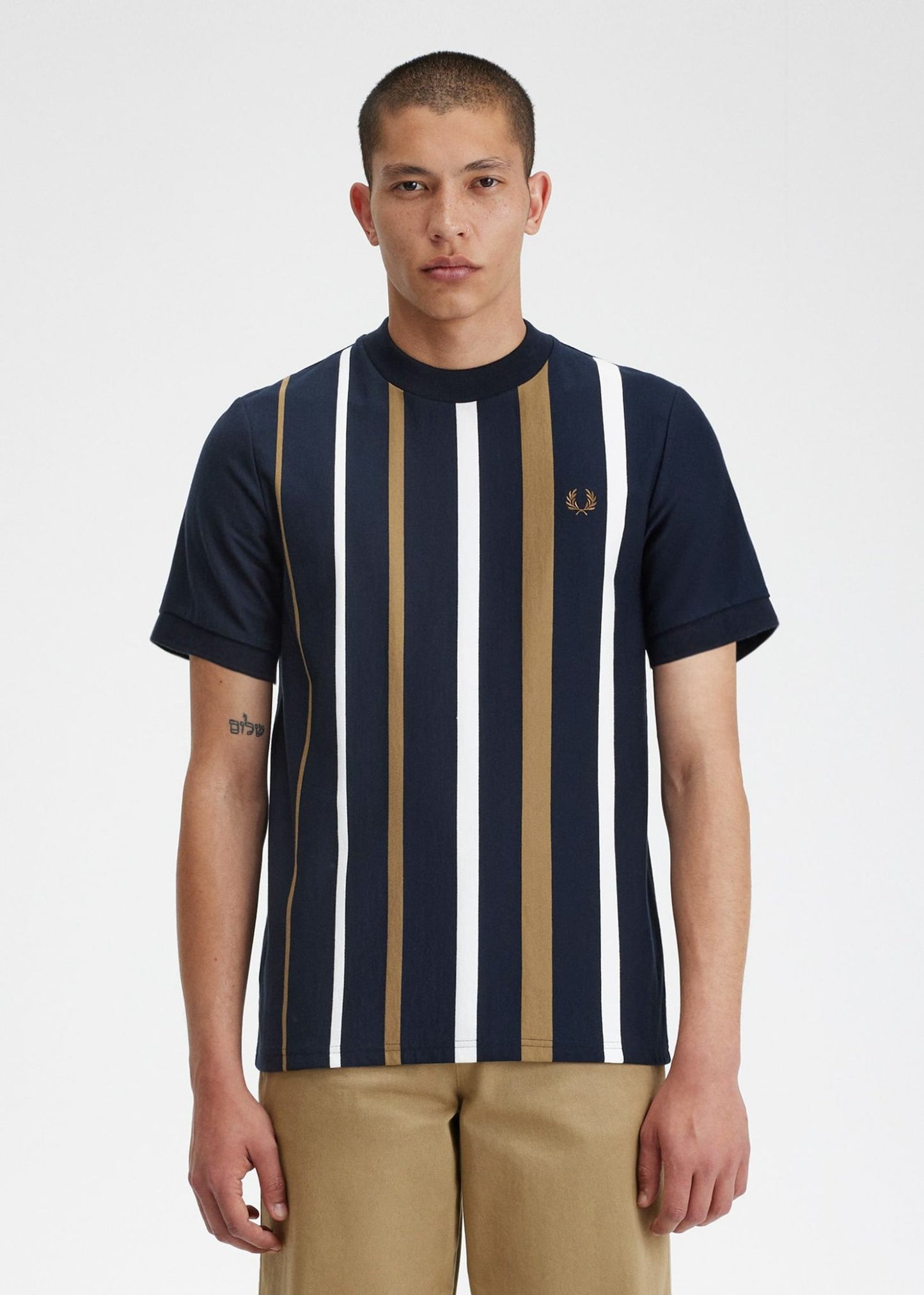 Fred Perry T-shirts Gradient stripe t-shirt - navy