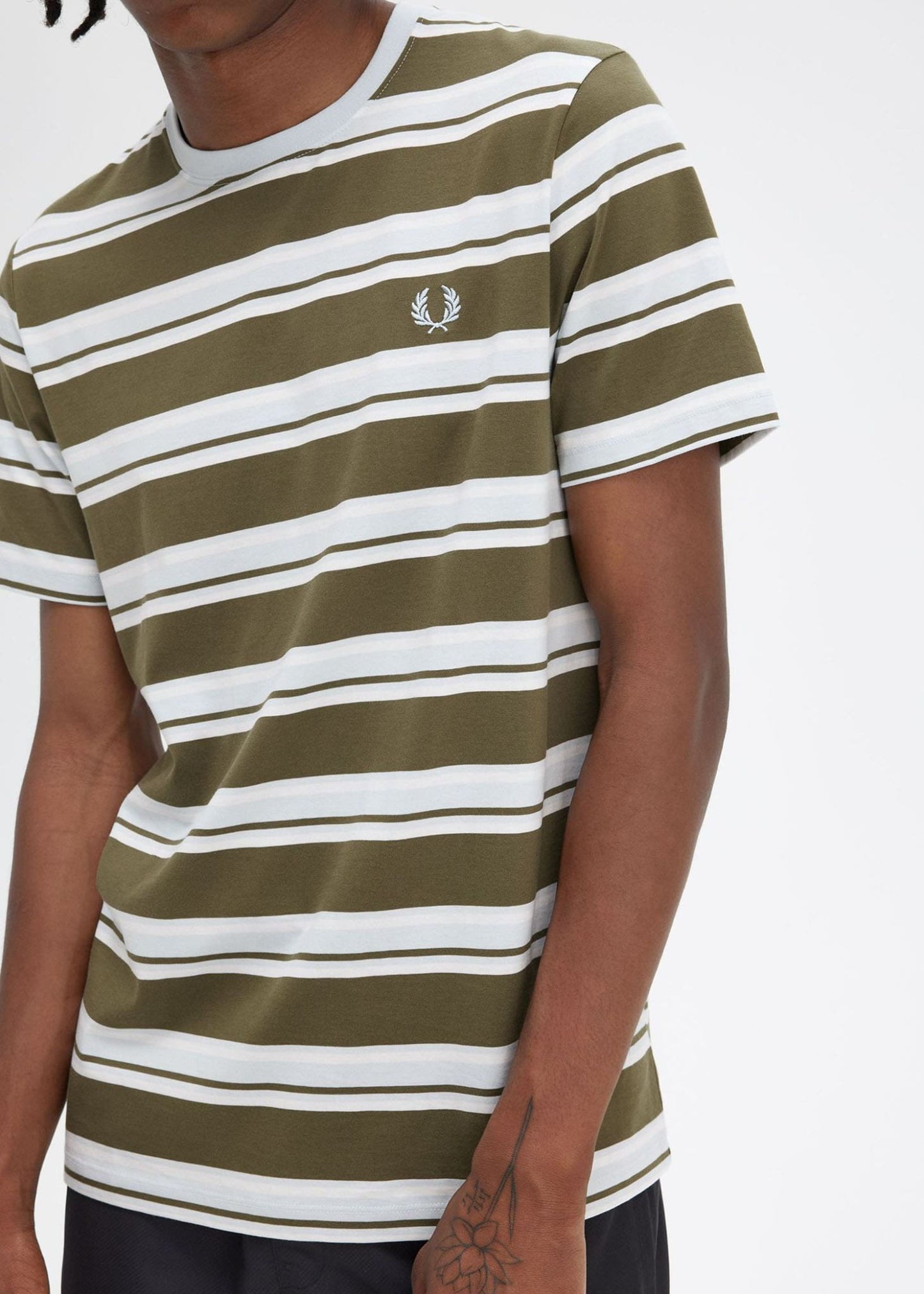Fred Perry T-shirts Stripe t-shirt - ungre snwh lgice
