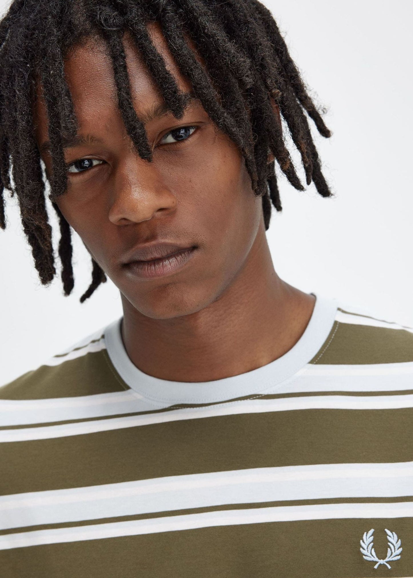 Fred Perry T-shirts Stripe t-shirt - ungre snwh lgice