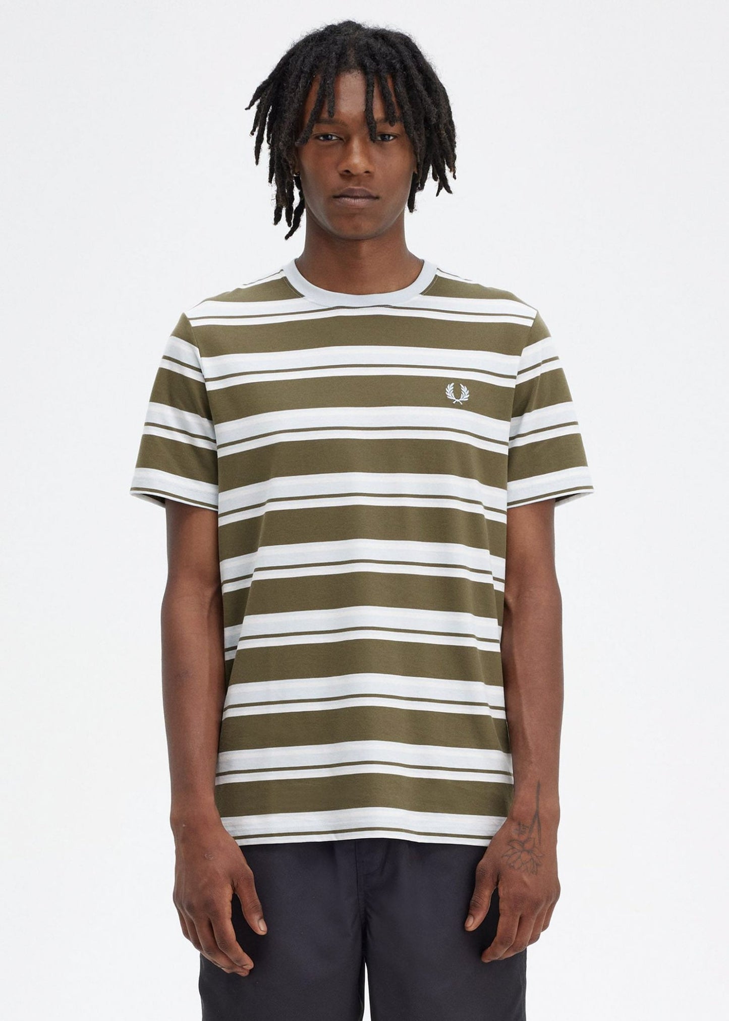 Fred Perry T-shirts Stripe t-shirt - ungre snwh lgice
