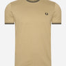 Fred Perry T-shirts Twin tipped t-shirt - warm stone black