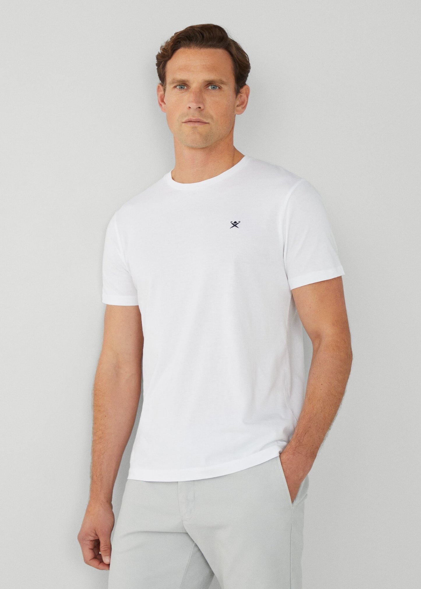 Hackett London T-shirts Swim trim logo tee - white