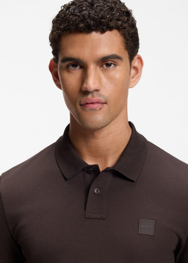 Hugo Boss Longsleeve Polo's Passerby - dark brown
