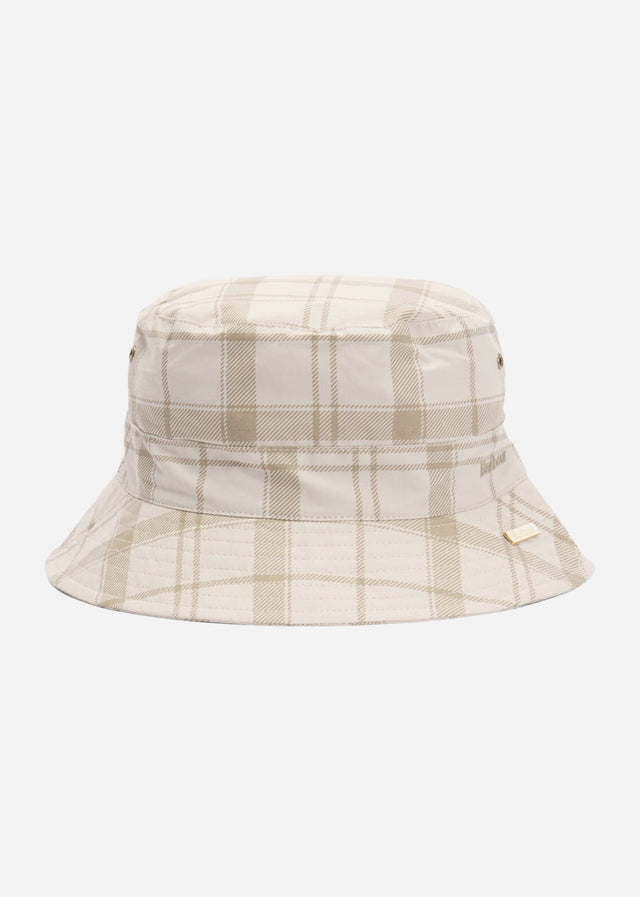 Barbour Bucket Hats Barbour tartan transport bucket hat - mist printed tartan