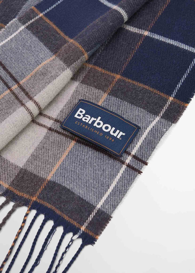 Barbour Sjaals Galingale tartan scarf - grey midnight tartan