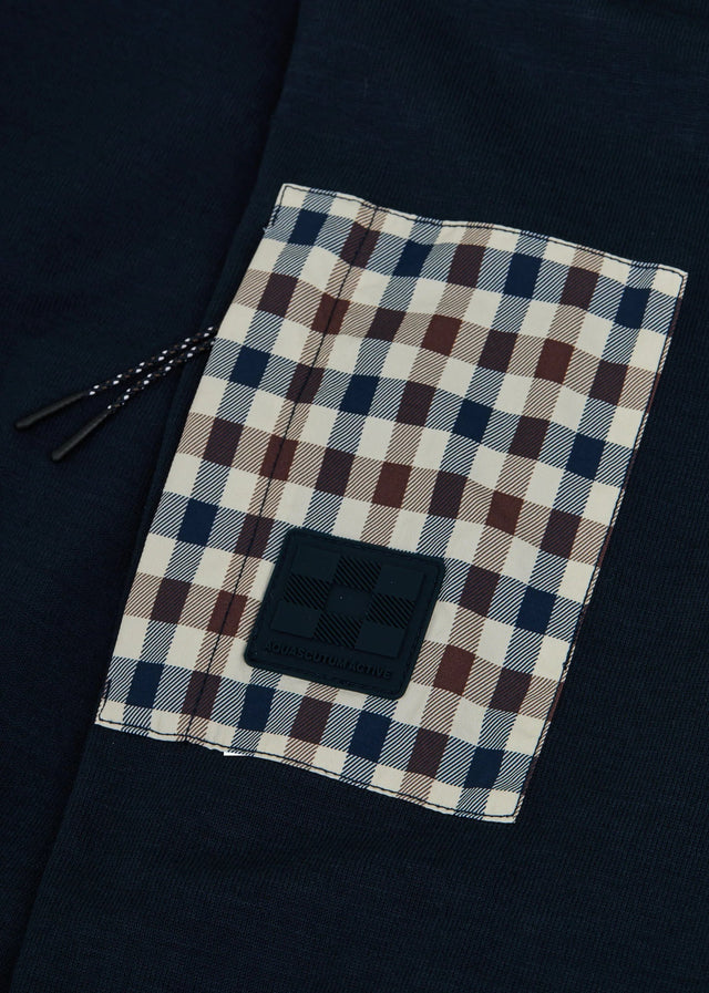 Aquascutum Vesten Lamina pocket fz hoodie - navy