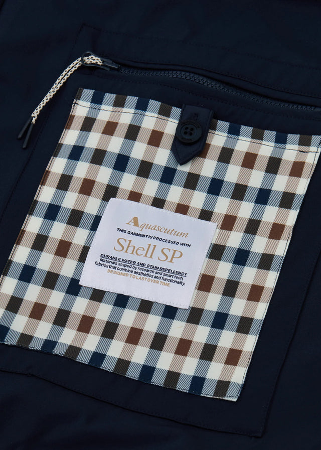 Aquascutum Jassen Shell sp hooded jacket - navy