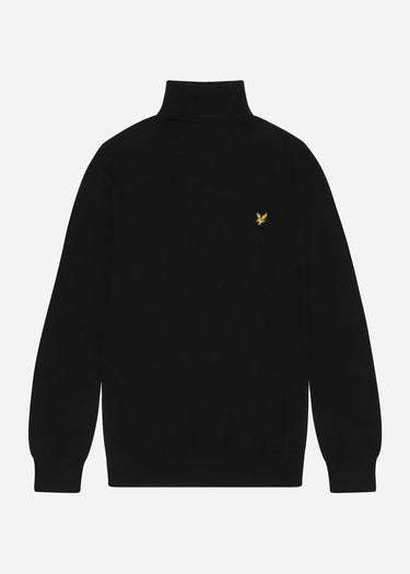 Lyle & Scott Truien Cotton merino turtleneck jumper - jet black
