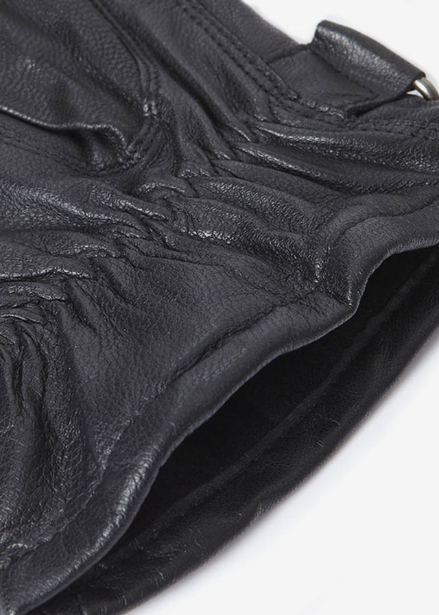 Barbour Handschoenen Barbour burnished leather thinsulate gloves - black