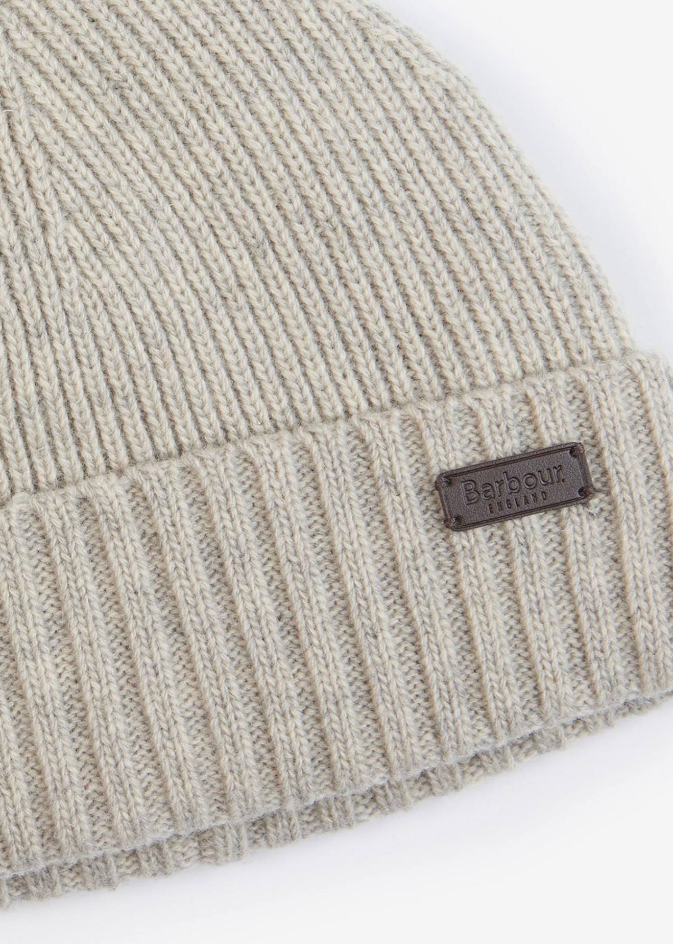 Barbour Mutsen Carlton beanie hat - light grey