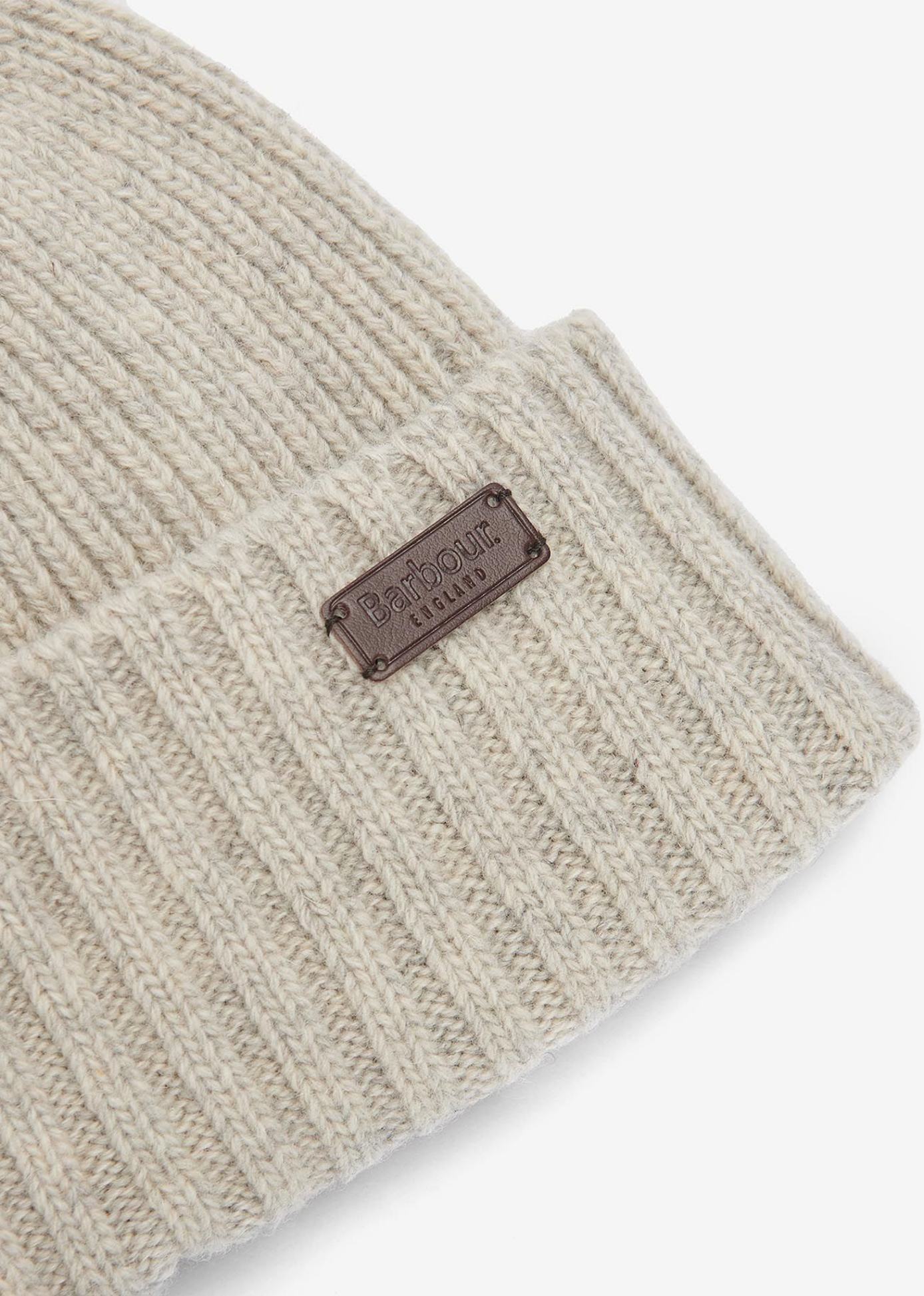 Barbour Mutsen Carlton beanie hat - light grey