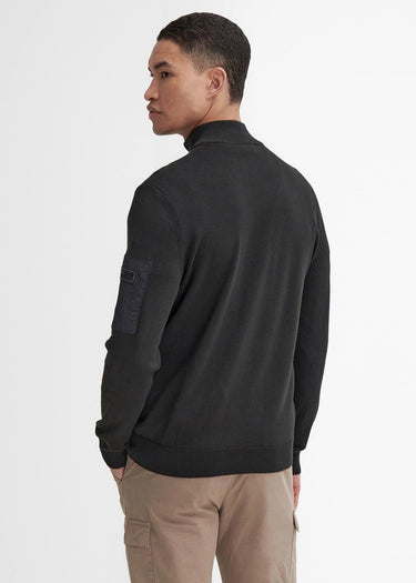 Barbour International Truien Blades cotton half zip jumper - black
