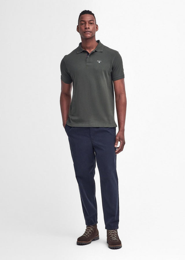 Barbour Polos Tartan pique polo shirt - forest green