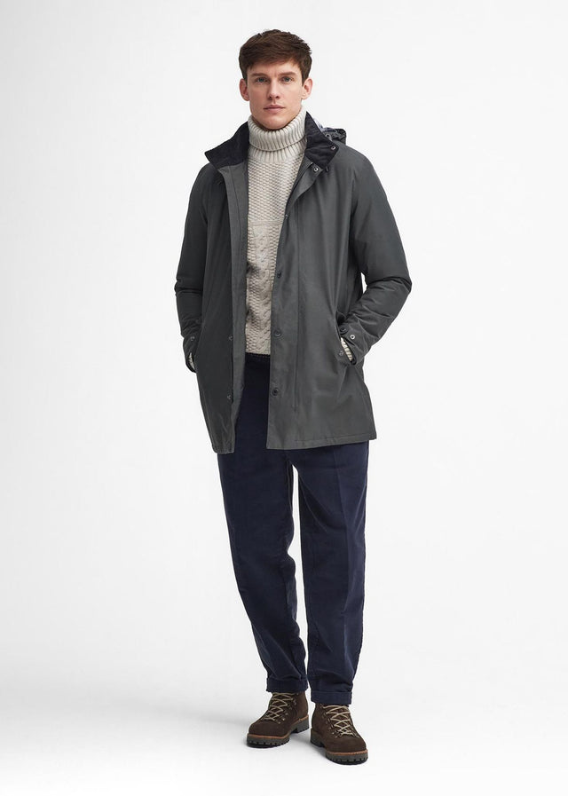 Barbour Jackets Chelsea waterproof mac - charcoal blue granite tartan