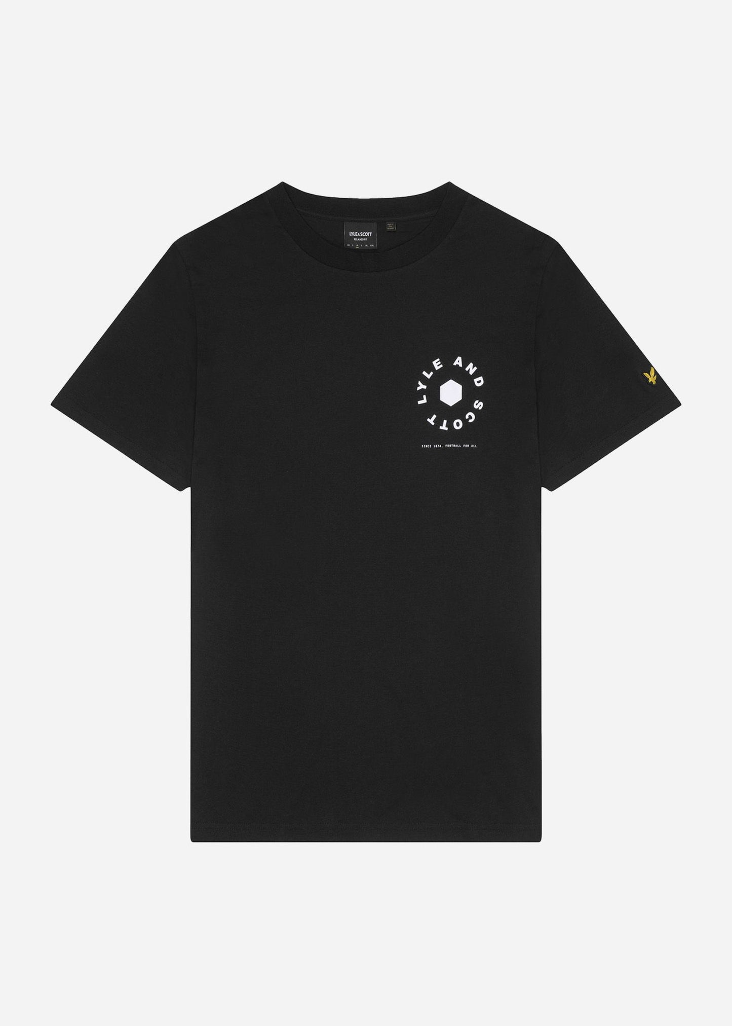 Lyle & Scott T-shirts Football wheel graphic t-shirt - jet black