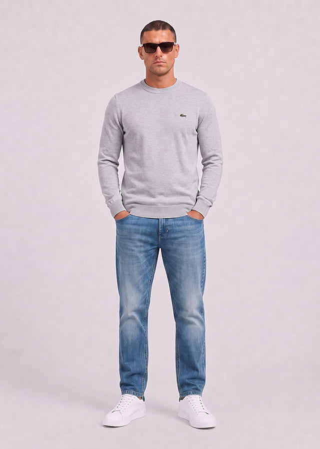 Lacoste Truien Regular fit crew neck sweater - silver chine
