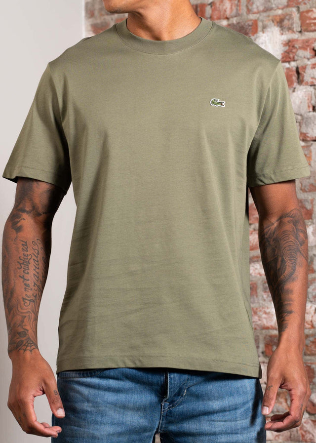 Lacoste T-shirts Cotton t-shirt - khaki