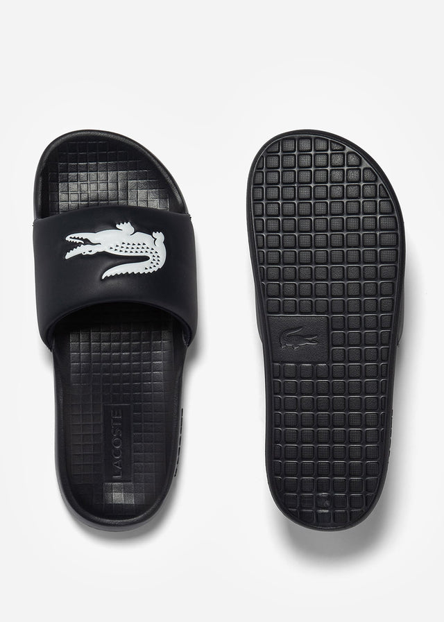 Lacoste Sliders Serve Slide - black white